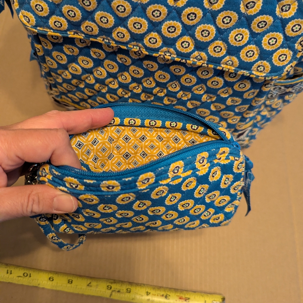 Vera Bradley Blue and Yellow Patterned Bag - Picture 7 of 7